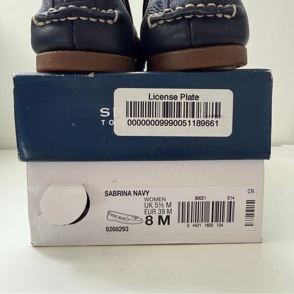 Sperry Top-Sider Sabrina Navy Women's Flats 8 M Navy Leather Flat Boat Shoes - Picture 10 of 10
